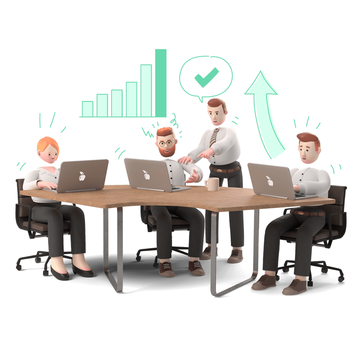 office workflow business graph analytics statistics teamwork team workspace